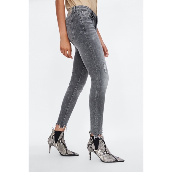 Zara Denim - Zara Irregular Hem Jeans